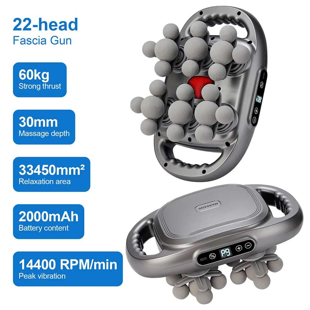 Foreverlily 16-Head Fascia Gun High Frequency Massage For Back And Shoulders
