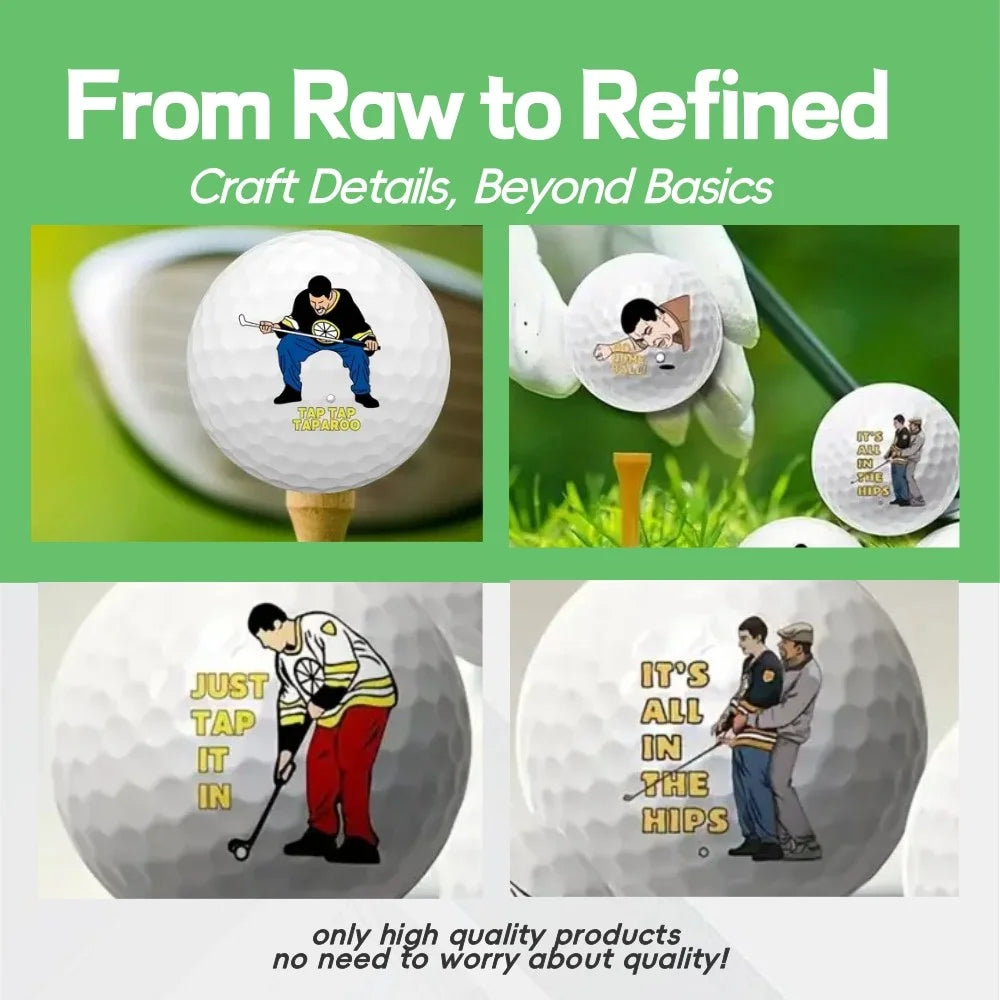 Golf Balls 4 Pack Unique Designs For Long Distance Practice