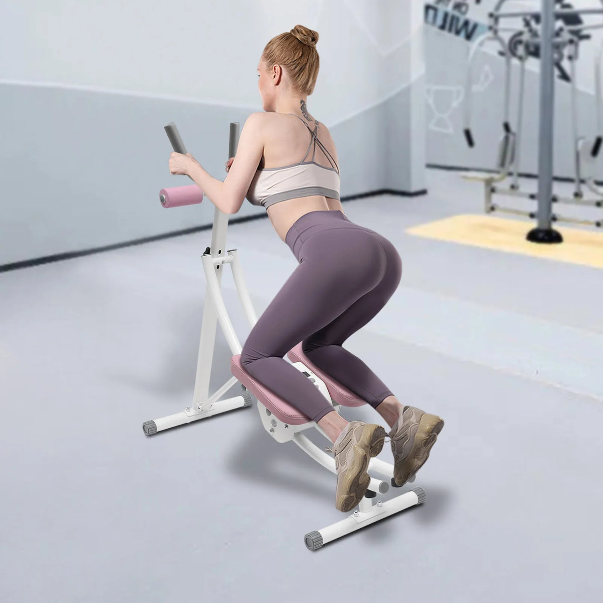 Adjustable Foldable Ab Crunch Trainer Machine for Home Gym Workouts