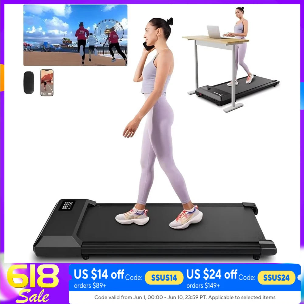 Superun Home Office Walking Treadmill With App And Remote Control