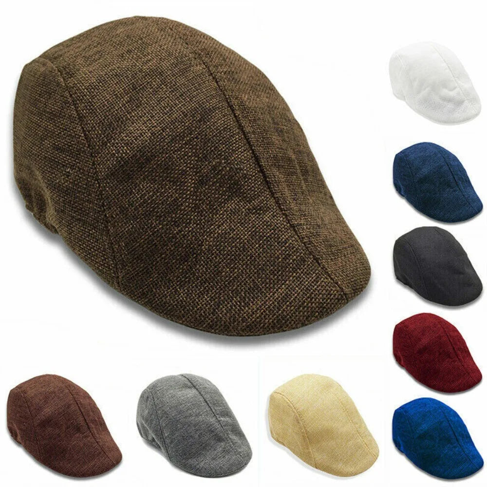 Peaky Newsboy Golf Cap For Men And Boys Vintage Beret