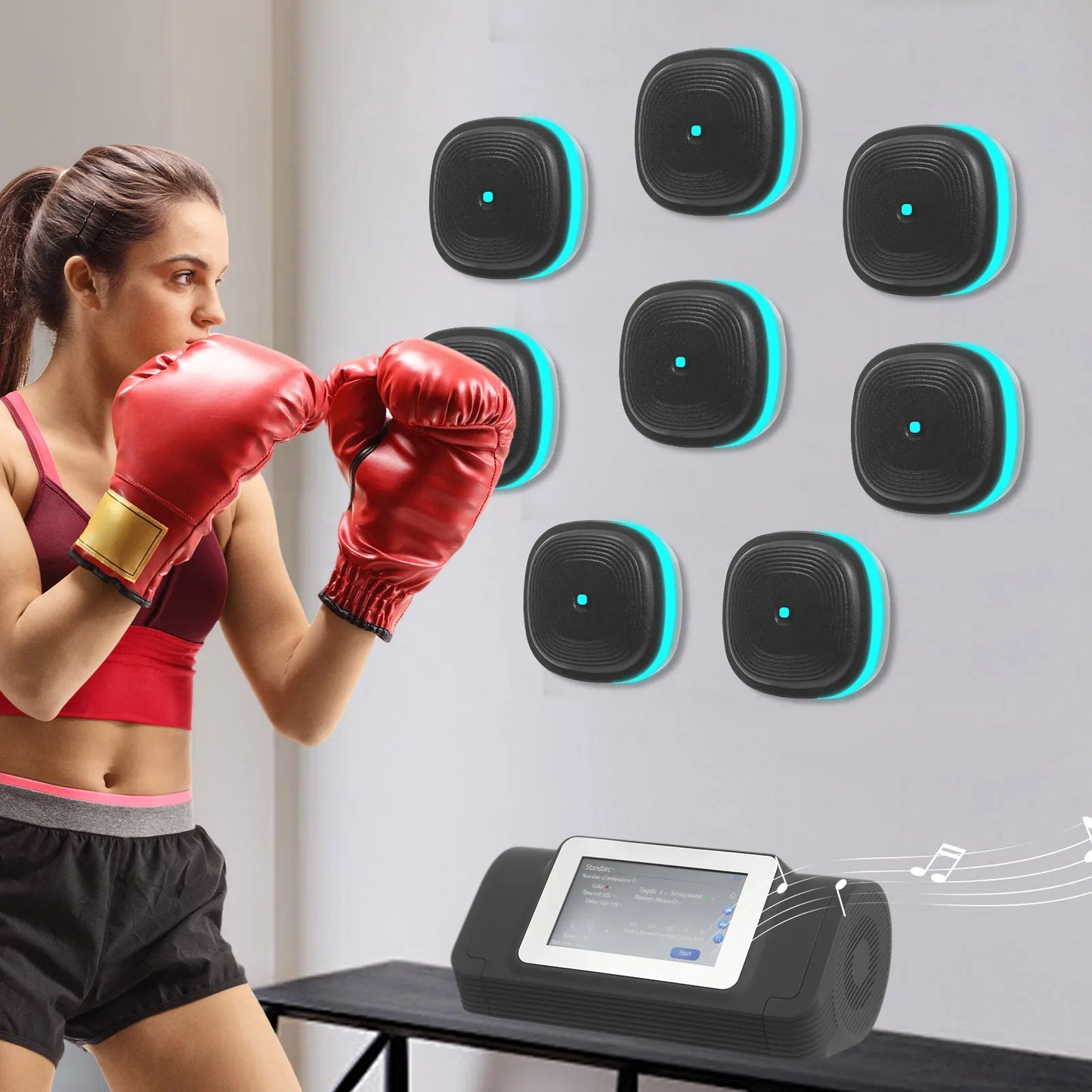 Music Boxing Machine Split Target Fitness Equipment Bluetooth Wall Target