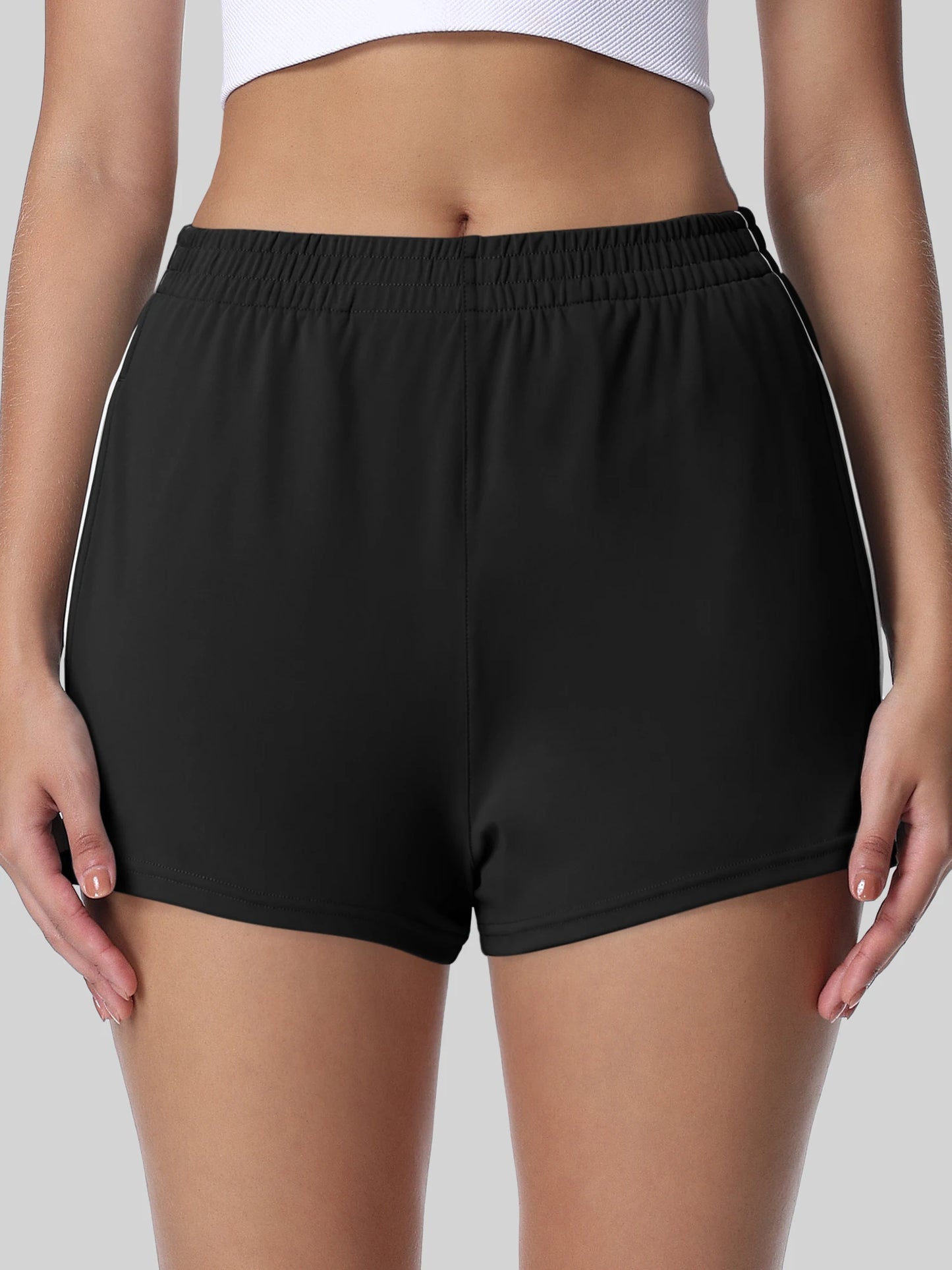 Women's High Waist Workout Shorts With Pockets Quick Dry Fitness