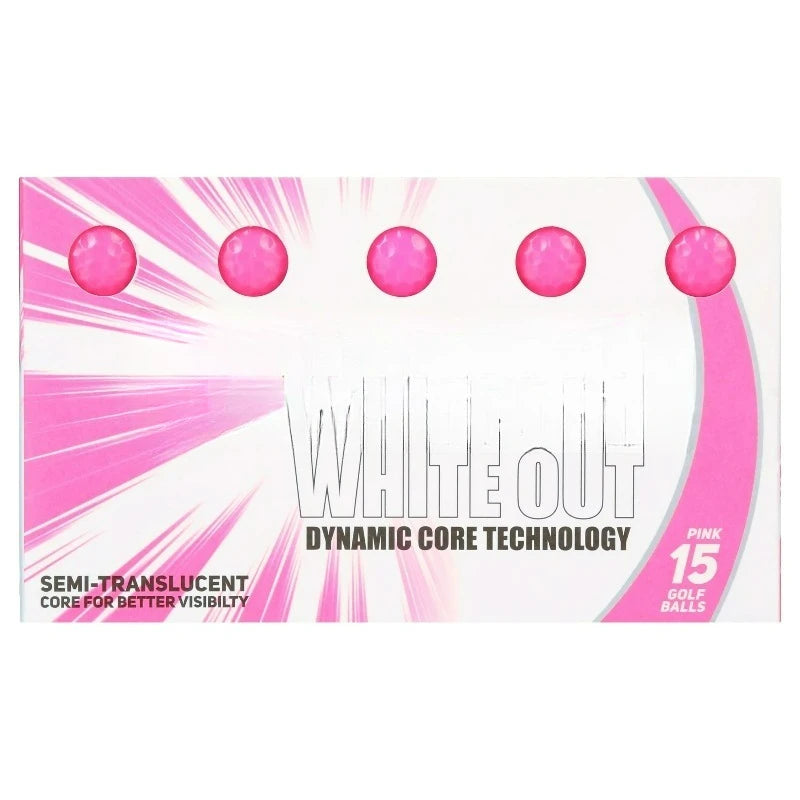 White Out Golf Balls Spin Control and Distance Technology