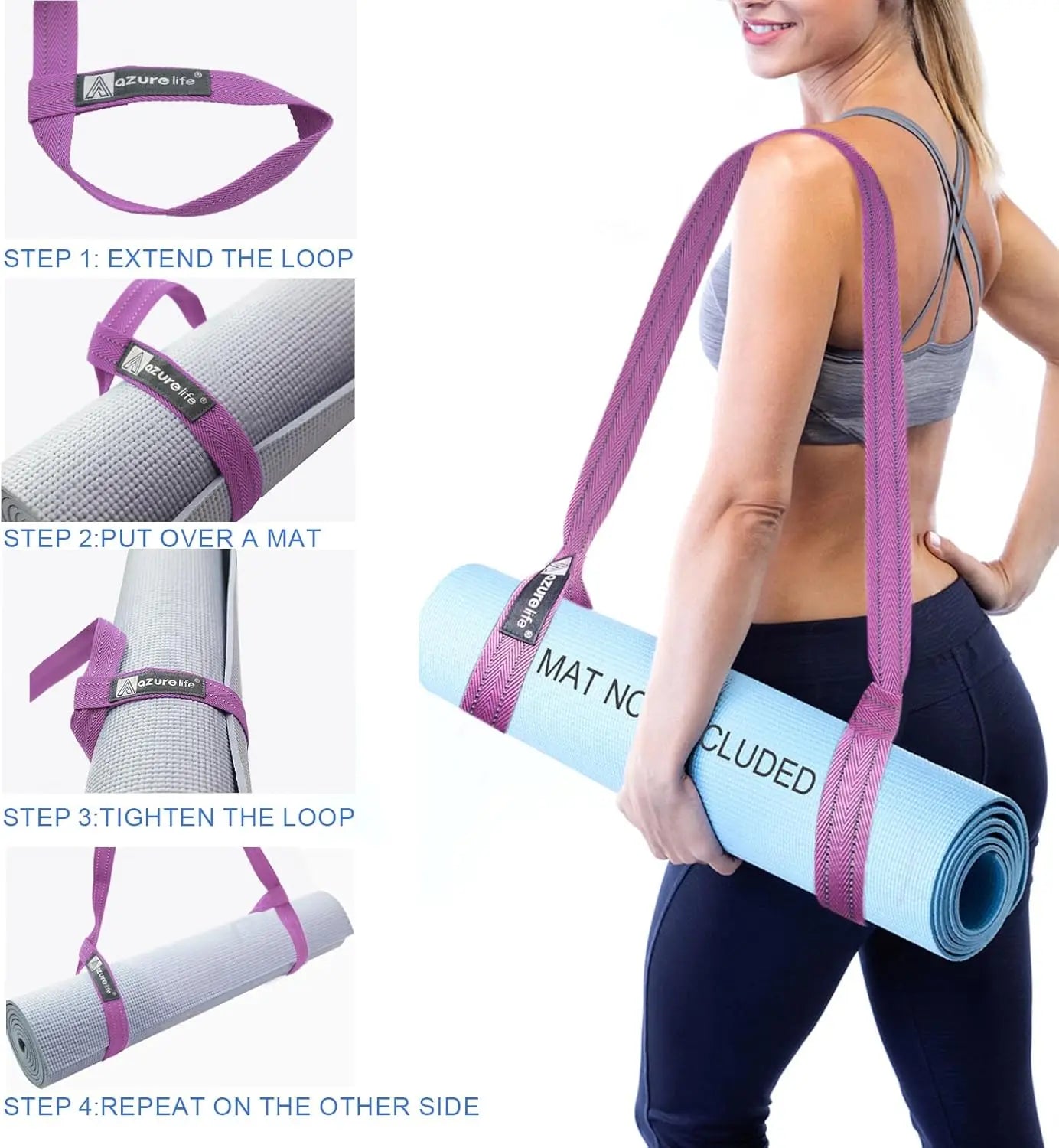Yoga Mat Sling With Adjustable Straps For Easy Carrying