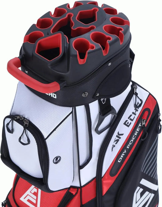T-Lock Golf Cart Bag With 14-Way Organizer And Rain Cover