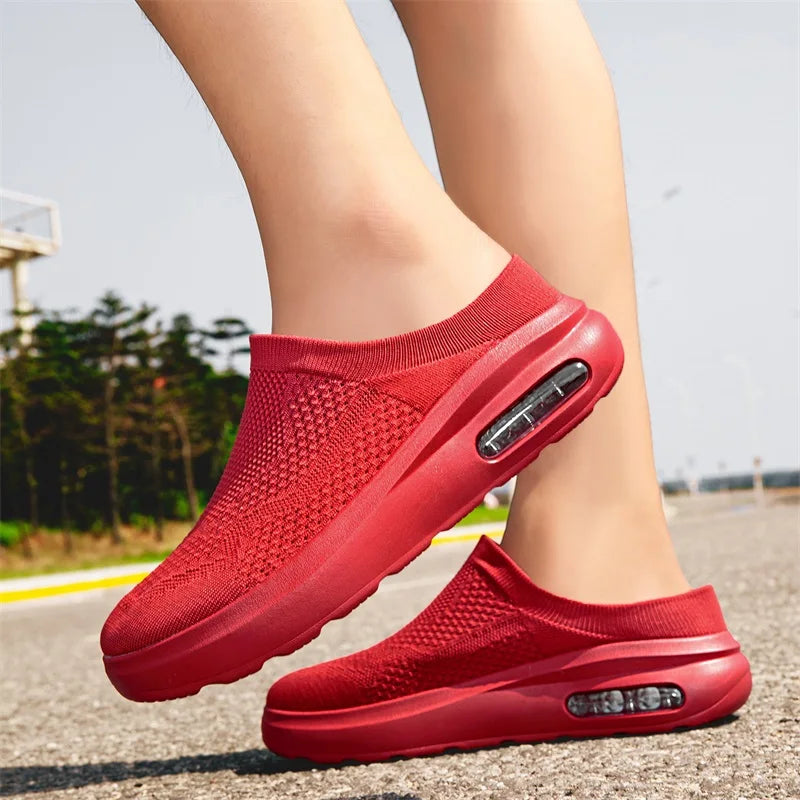 Men's Mesh Breathable Slip On Sneakers With Wide Fit And Arch Support