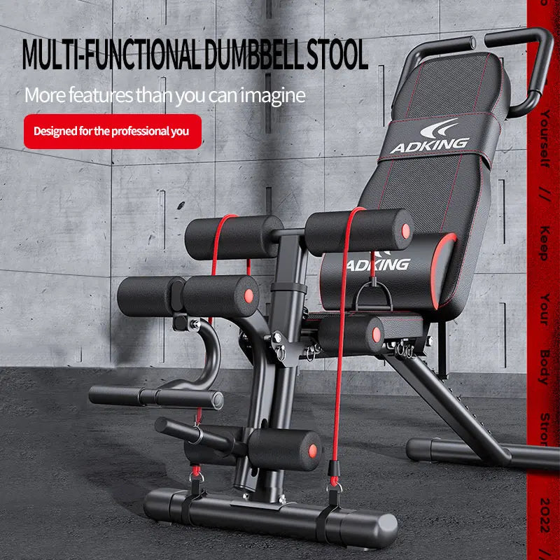 Multifunctional Foldable Weight Bench for Home Strength Training