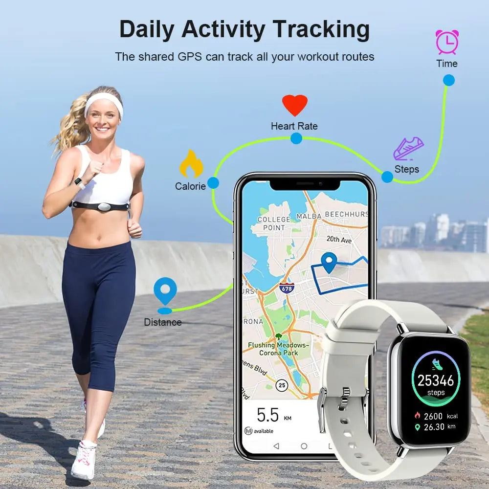 Jxrev Smart Watch Fitness Tracker For Men And Women