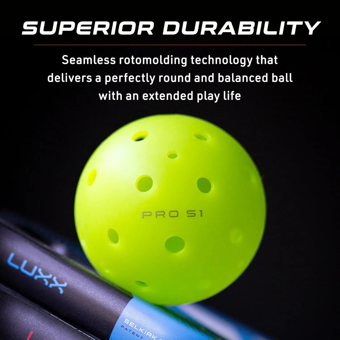 38 Hole Outdoor Pickleball Balls With Crack Resistant Design For Tournament Play