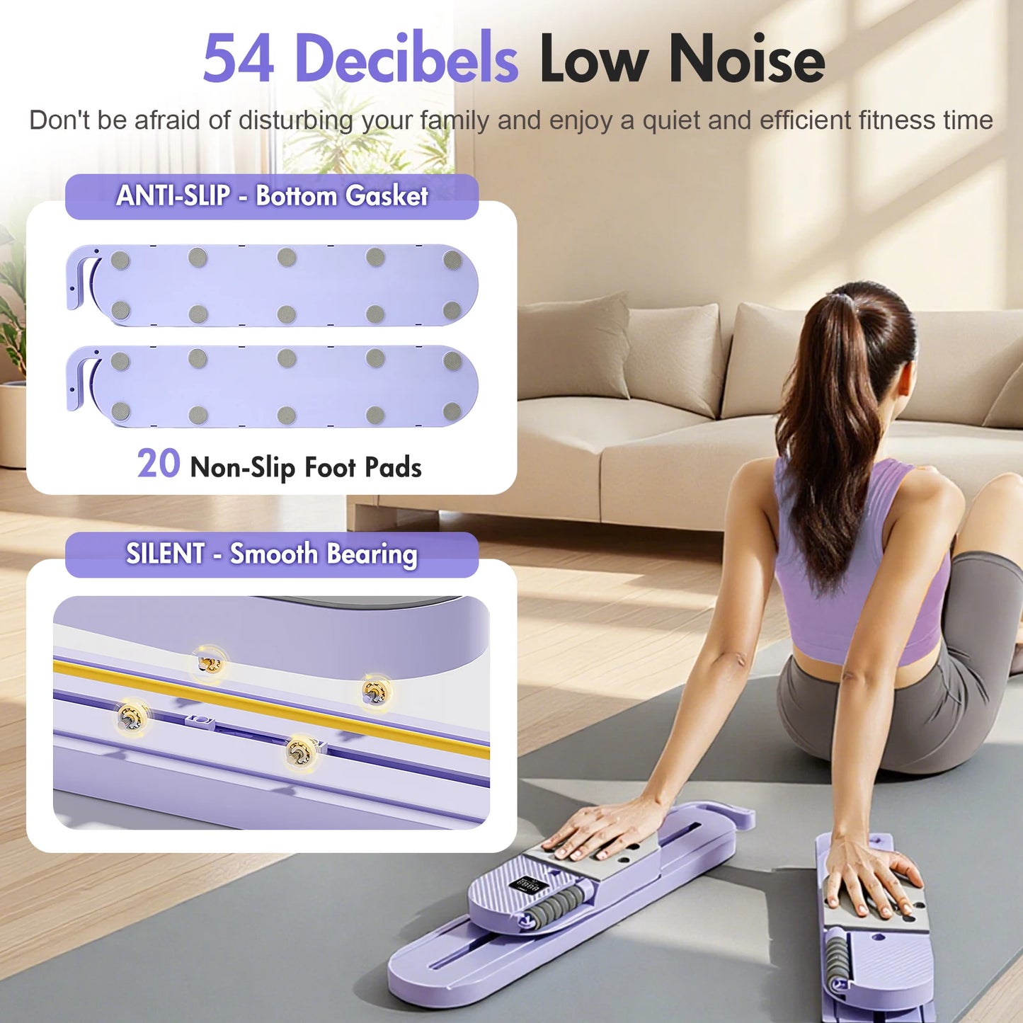 2-In-1 Split Ab Pilates Board With Portable Foldable Design