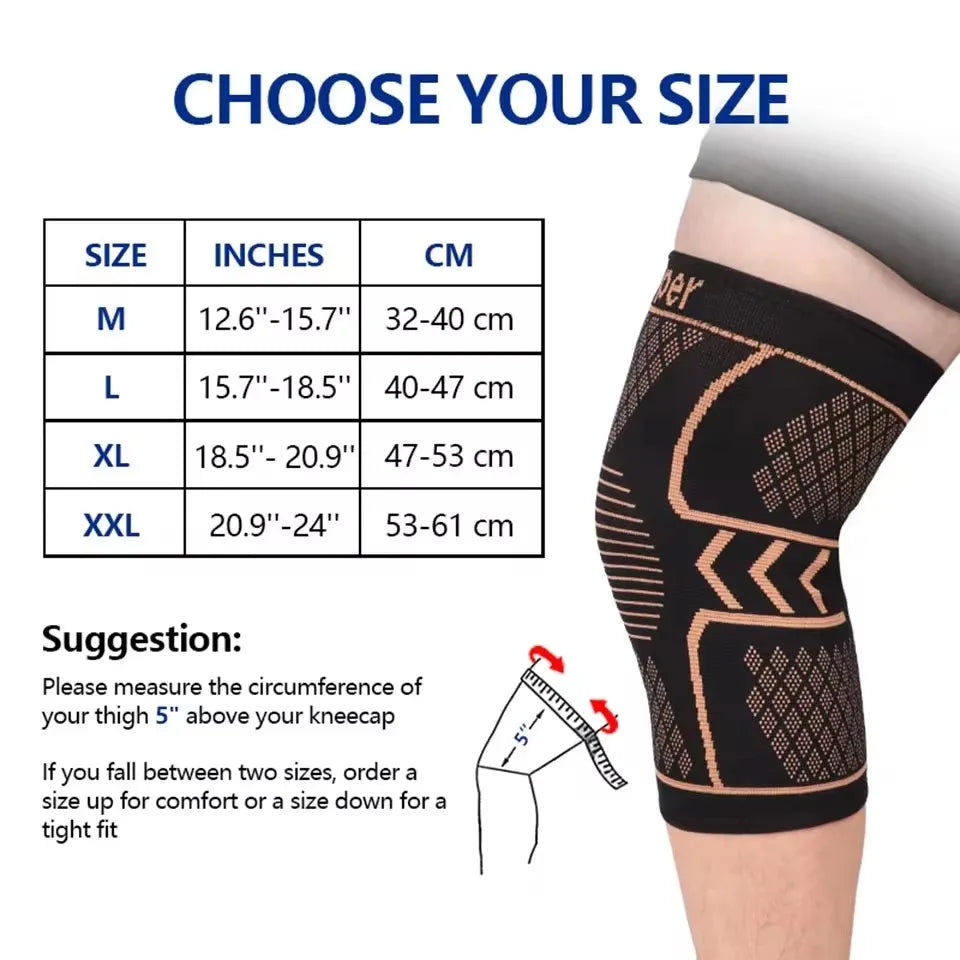 GOBYGO Copper Knee Support Pad Braces For Joint Pain Relief
