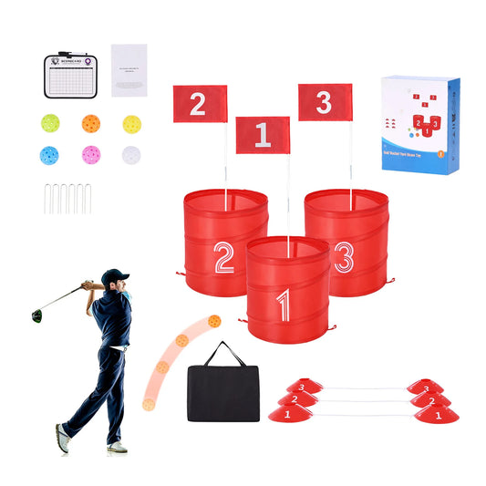 SucceBuy Portable Backyard Golf Game Set For Outdoor Practice