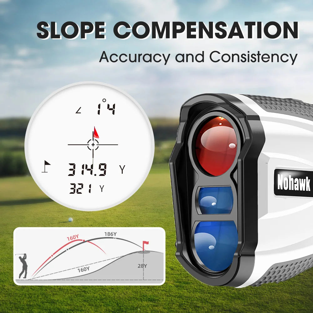 Nohawk Golf Rangefinder AK-600H With Slope Compensation Flag Lock