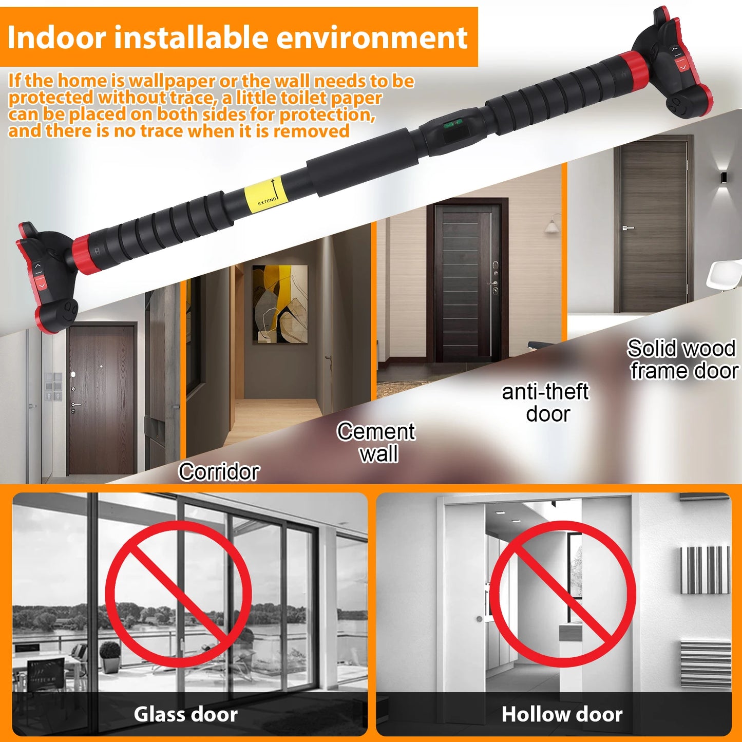 TWISTER.CK Pull Up Bar For Doorway Wall Mounted Non Slip
