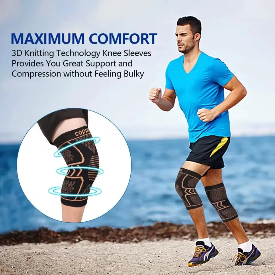 GOBYGO Copper Knee Support Pad Braces For Joint Pain Relief