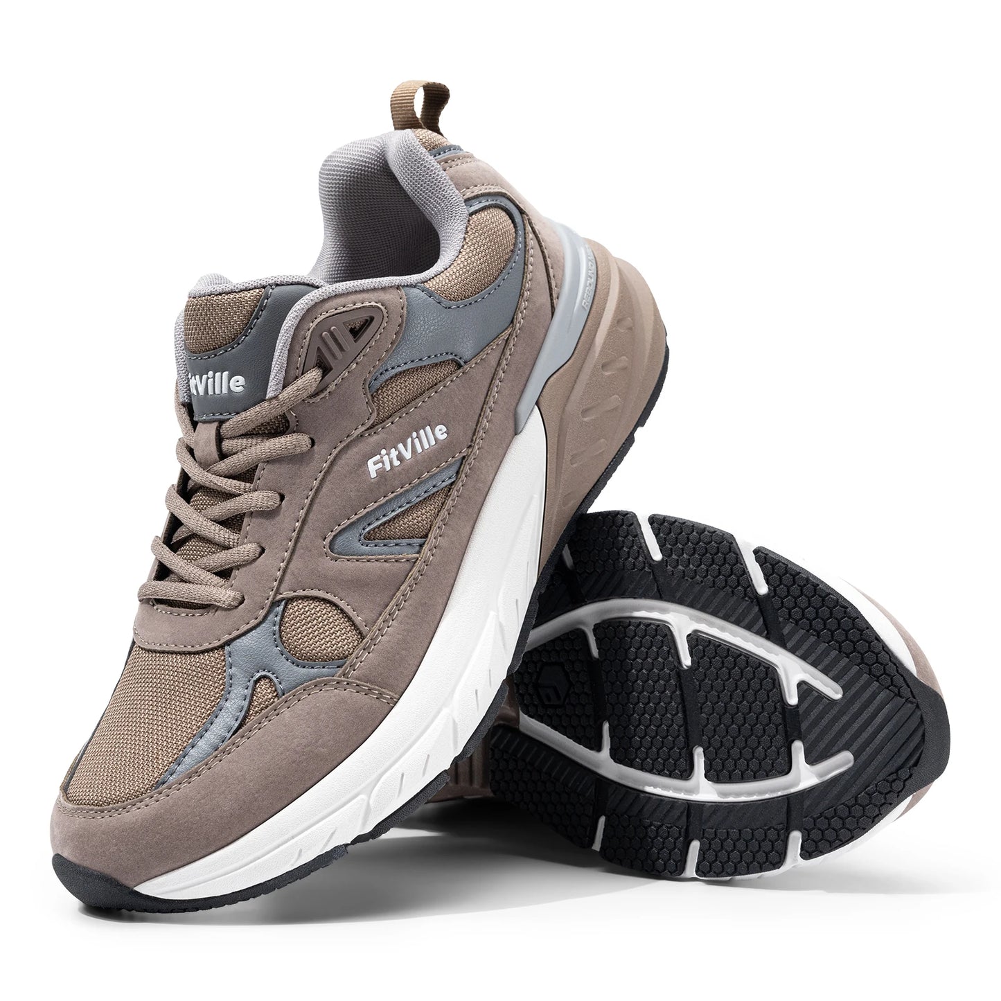 Fitville Men Walking Shoes With Arch Support For Flat Feet