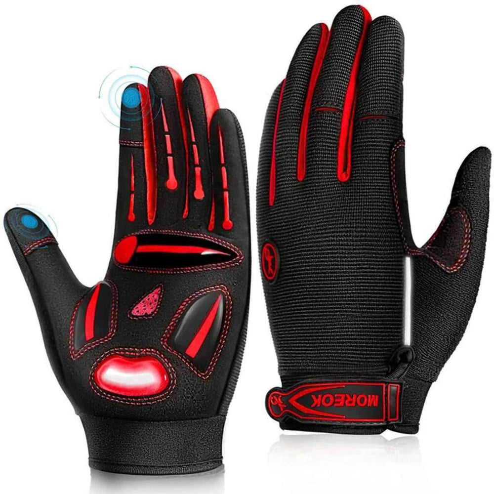 Moreok Racing Gloves Motocross Breathable Non Slip Cycling Touch Screen