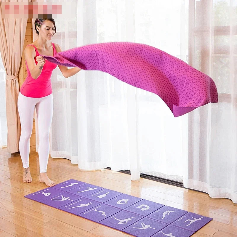 Non Slip Yoga Towel For Hot Yoga And Pilates Mat Absorbent Travel