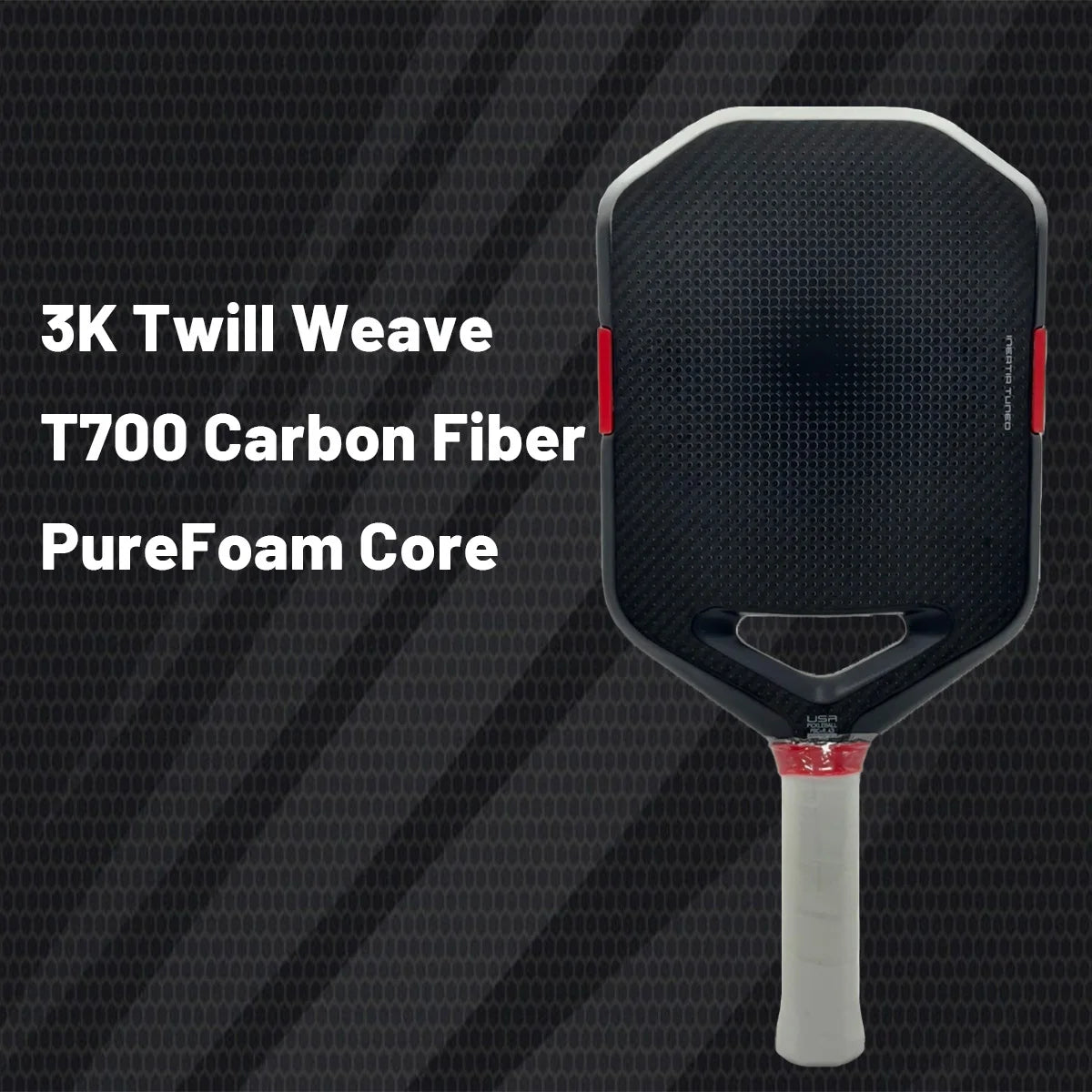 Azgairit Plaid Pickleball Paddle With Foam Core TPU Power Ring