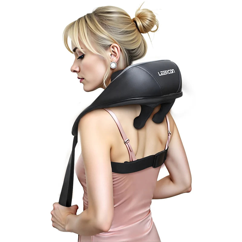 LEERCON 4D Shiatsu Massager With Heat For Neck And Shoulders In-Car Use