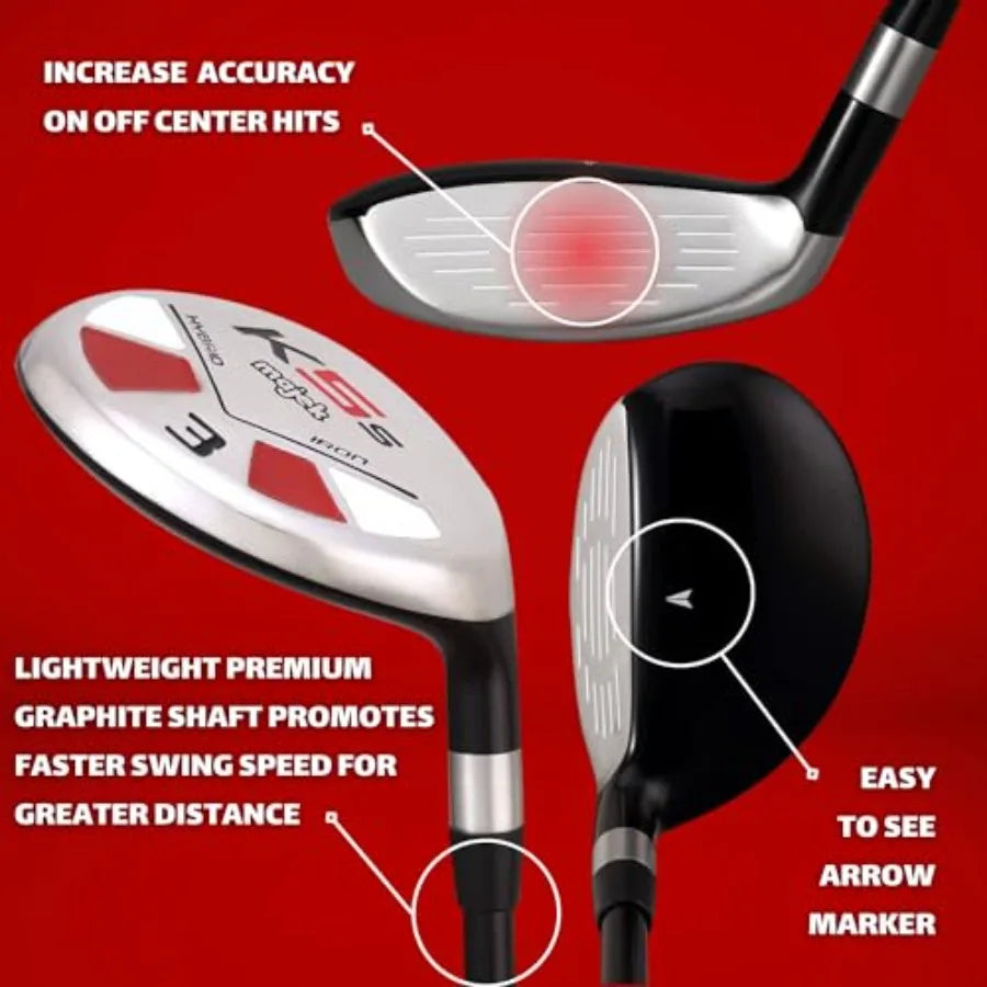 Senior Men's Hybrid Golf Set 3 Through PW Right Handed