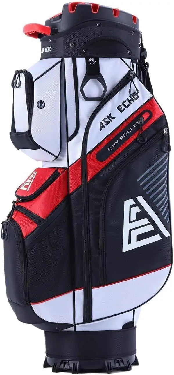 T-Lock Golf Cart Bag With 14-Way Organizer And Rain Cover