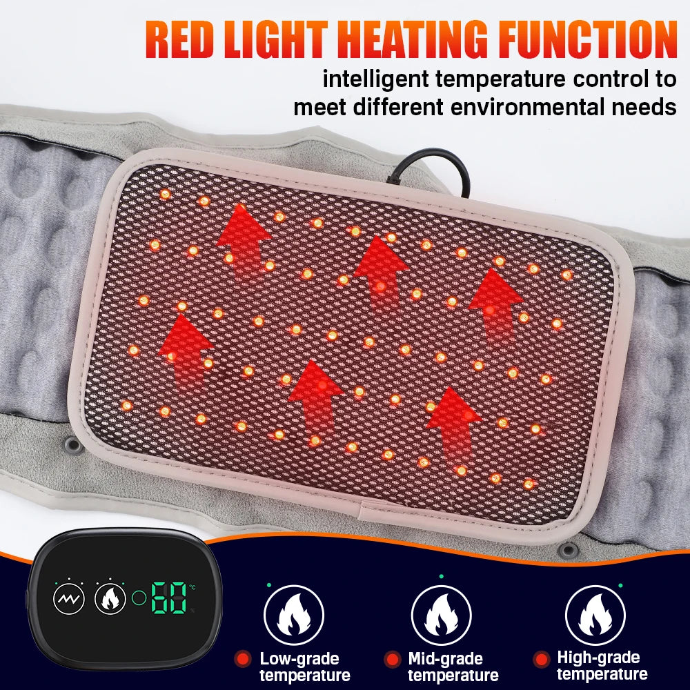 PASTSKY Rechargeable Heated Waist Back Massage Inflatable Lumbar Traction Belt