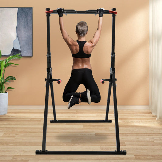 Height Adjustable Free Standing Pull Up Bar With Dip