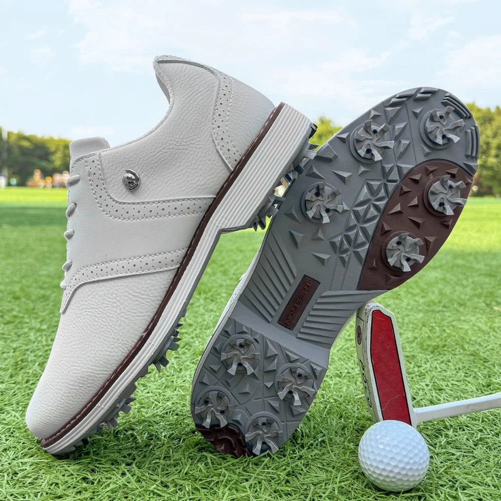 Lenox Men's Golf Shoes Spikes Sneakers For Walking Comfort