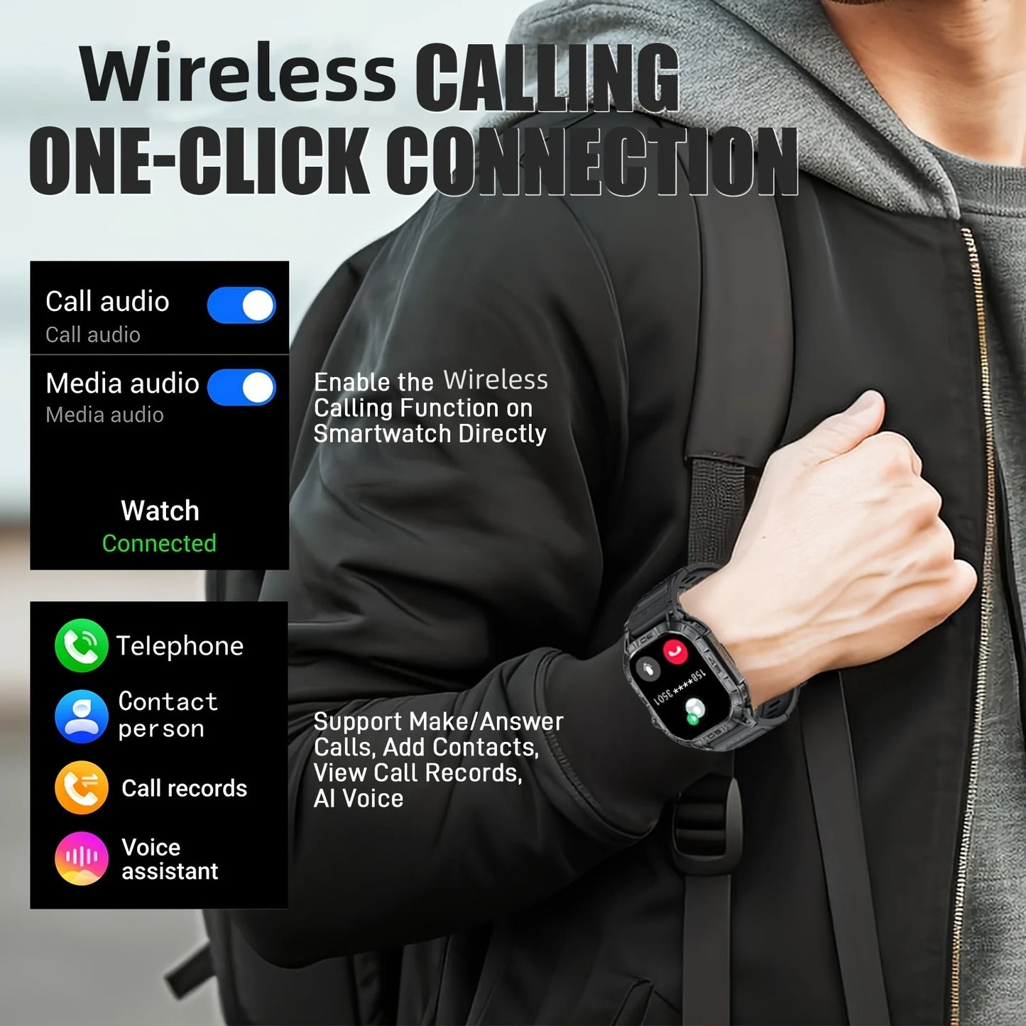 LaNikar Smart Watch K63 ED Display 100 Plus Sport Modes