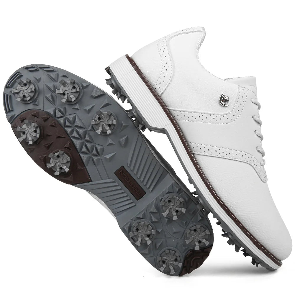 Lenox Men's Golf Shoes Spikes Sneakers For Walking Comfort