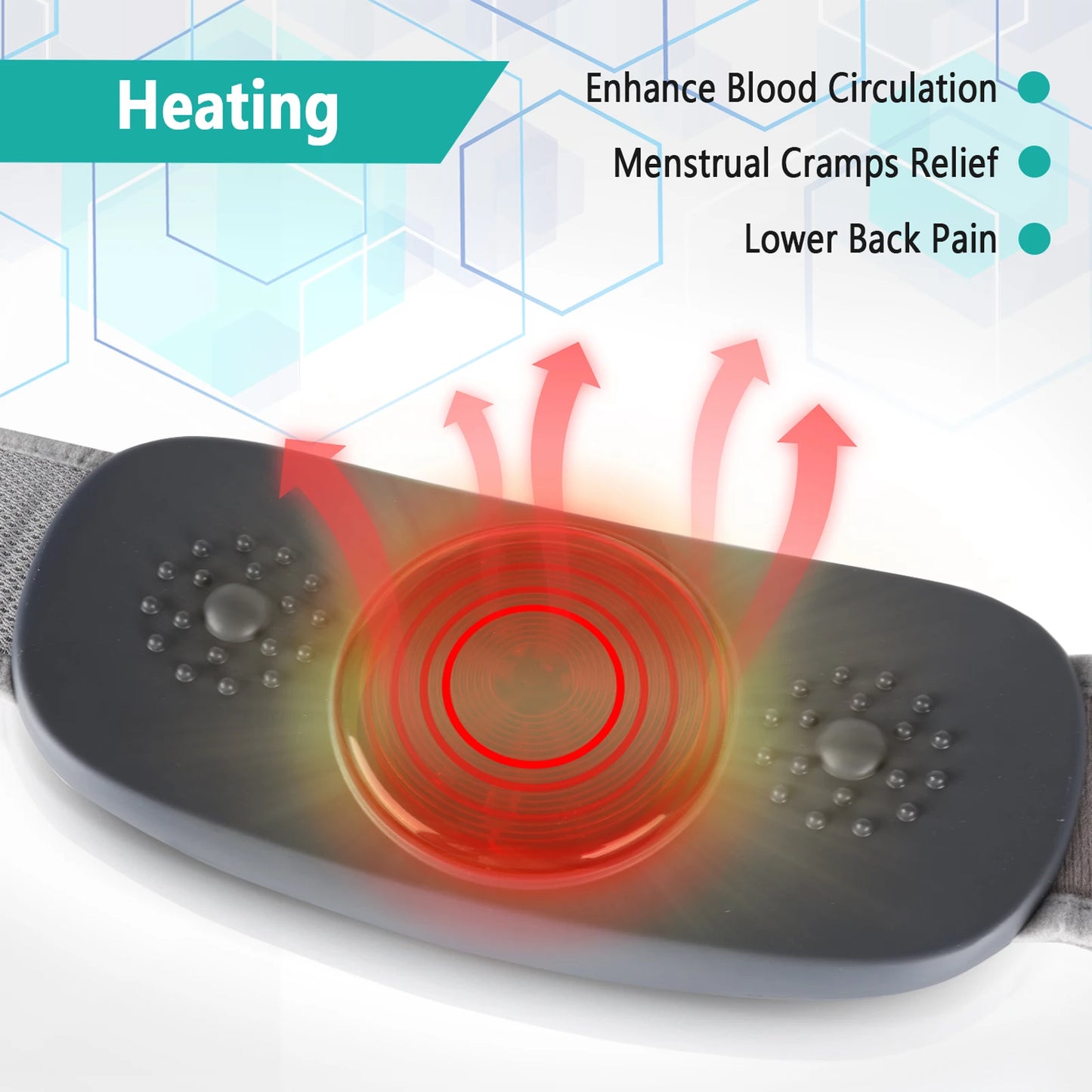 Wireless Slimming Belt Abdominal Massager with 4 Modes and Heat