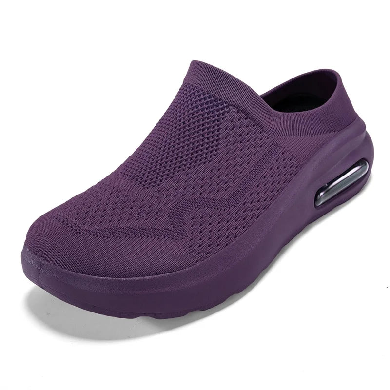 Men's Mesh Breathable Slip On Sneakers With Wide Fit And Arch Support