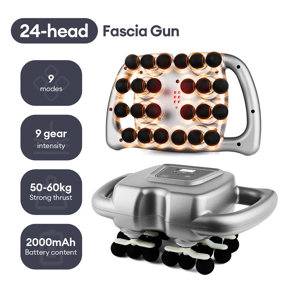 Foreverlily 16-Head Fascia Gun High Frequency Massage For Back And Shoulders