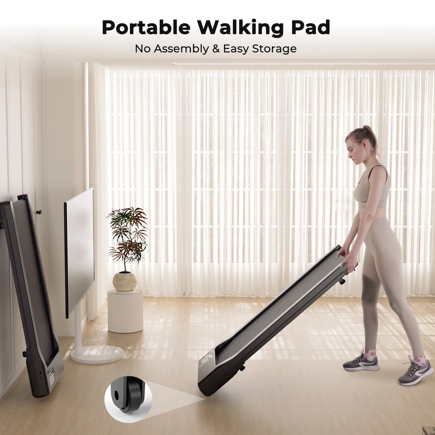 Superun 2in1 Treadmill for Home Office With Remote LCD Display