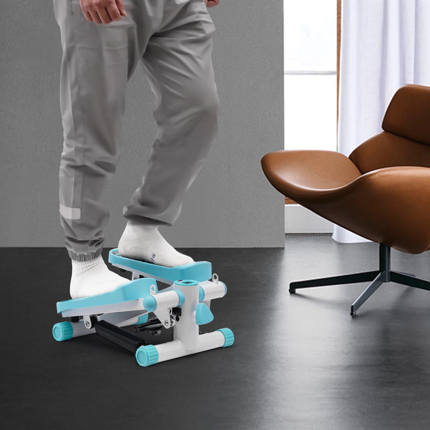 Compact Hydraulic Stepper With Resistance Bands For Home Use