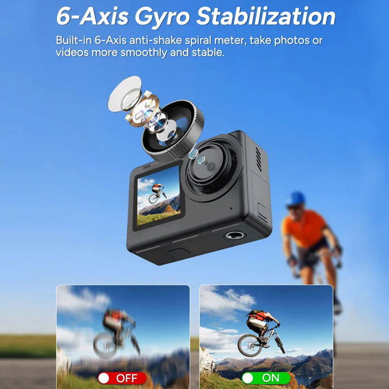 SJCAM SJ10 Pro Action Camera 4K With Active HDR And Dual Screen