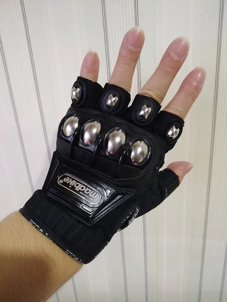 Tactical Gloves Steel Safety For Cycling Powersports And Self Defense