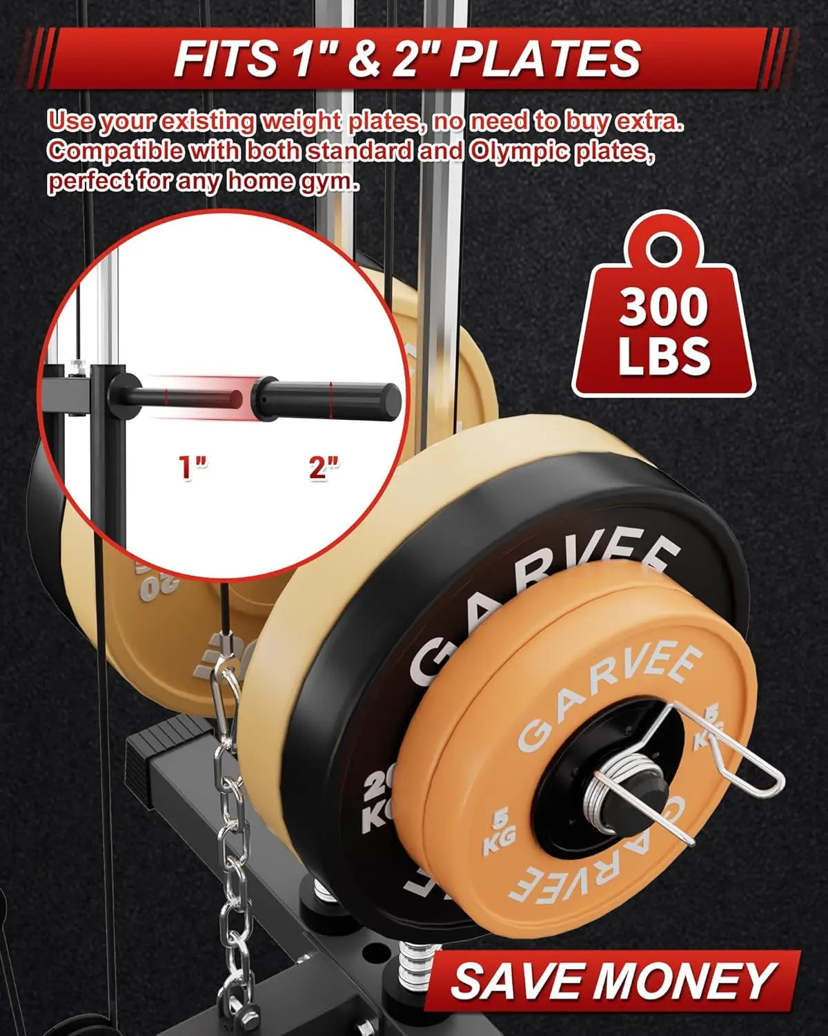 HiMISS Home Gym Machine With Chest Press Lat Pulldown