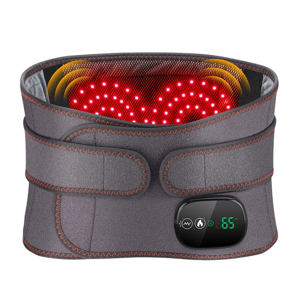 Agdoad Heating Vibration Massager Belt With Dual Light Therapy