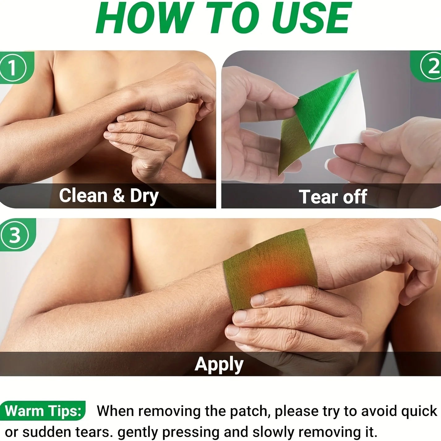 Universal Heating Patches For Neck Shoulders Back Wrists Knees Home Office