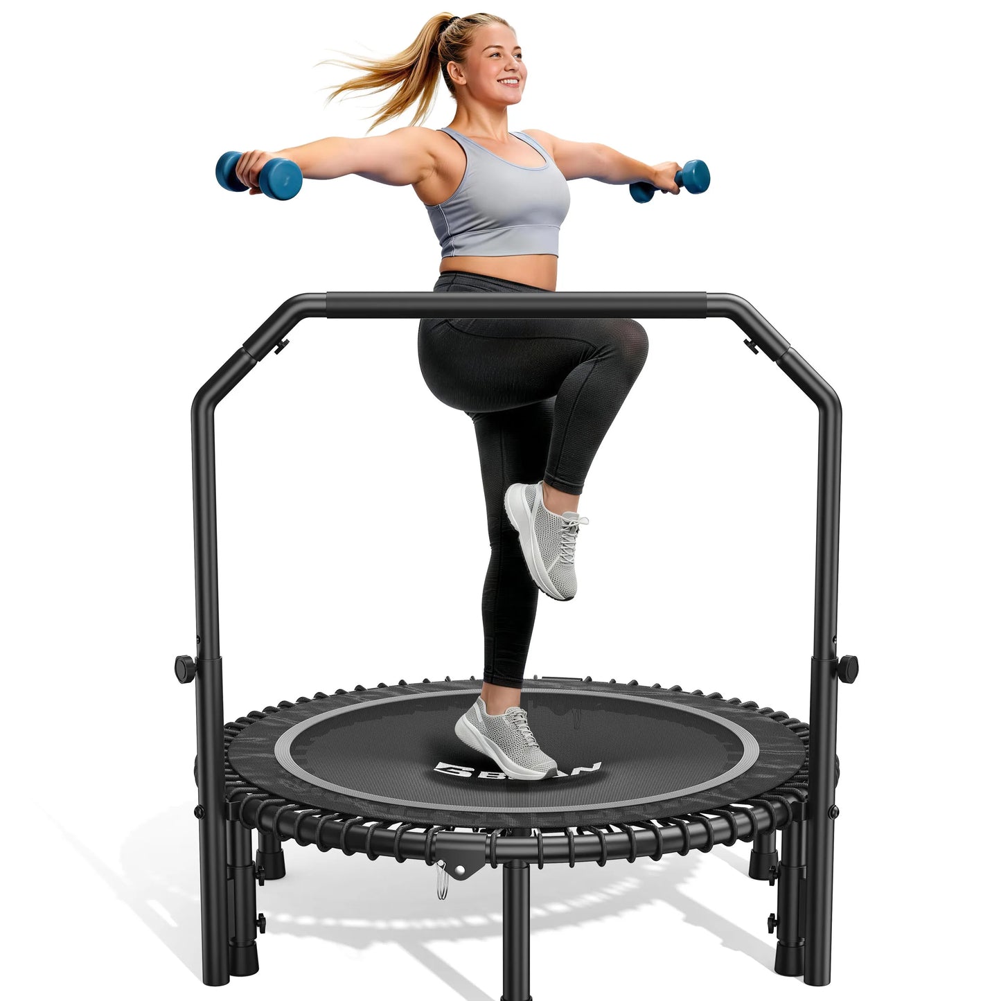 Mini Rebounder Trampoline With Adjustable Handle