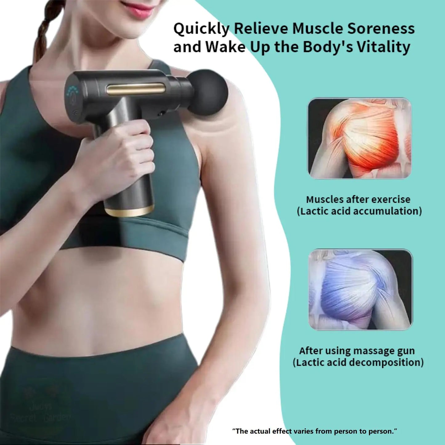 Mini Portable Fascia Gun Percussion Massager USB Charging 6 Levels
