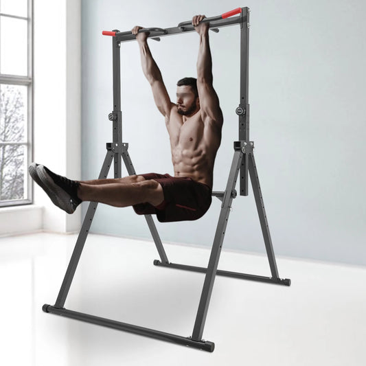 Pull Up Bar Dip Bar Power Tower Height Adjustable For Home Gym Free Standing
