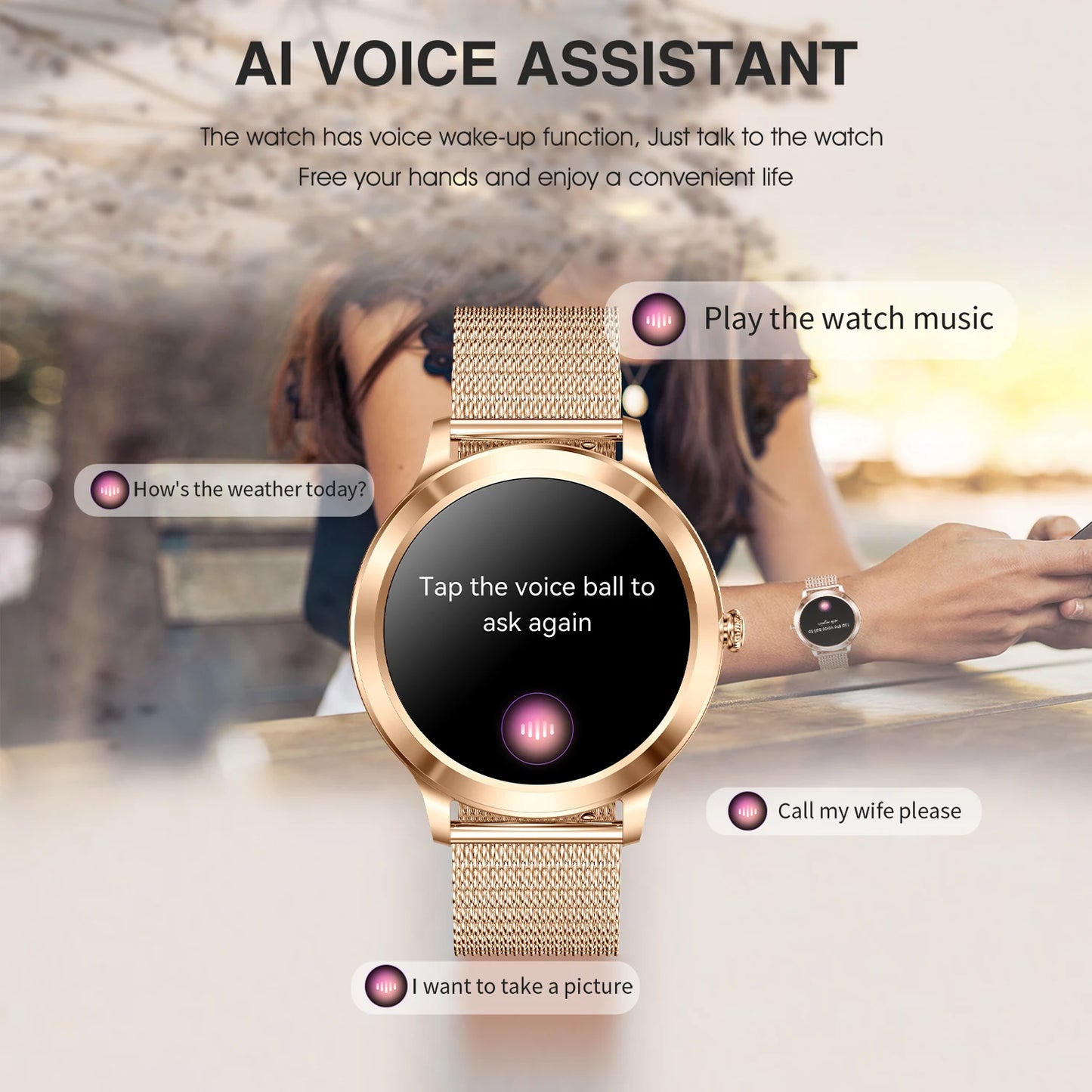 INNOFOVO Touchscreen Smartwatch With Long Battery And Alerts