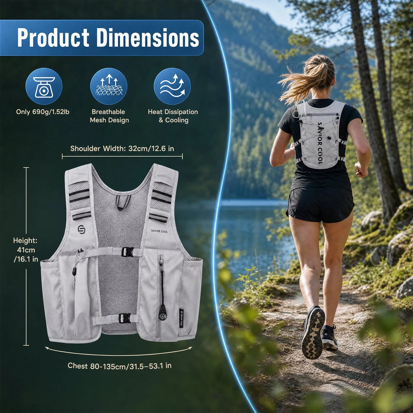 Snow Deer Tactical Cooling Vest With Built In Water Bladder