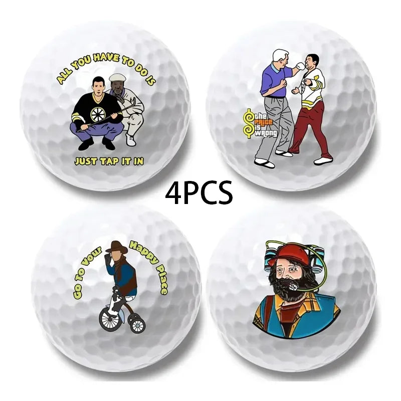 Golf Balls 4 Pack Unique Designs For Long Distance Practice