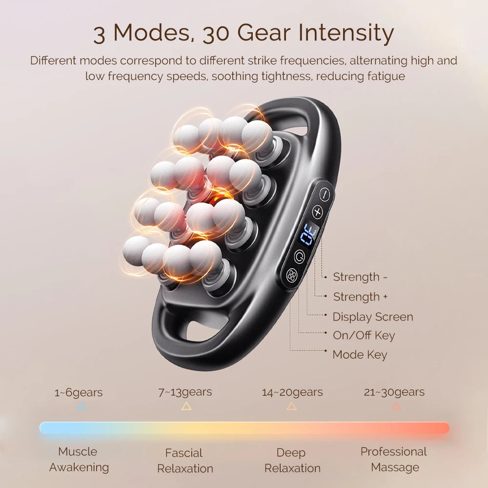 Foreverlily 16-Head Fascia Gun High Frequency Massage For Back And Shoulders