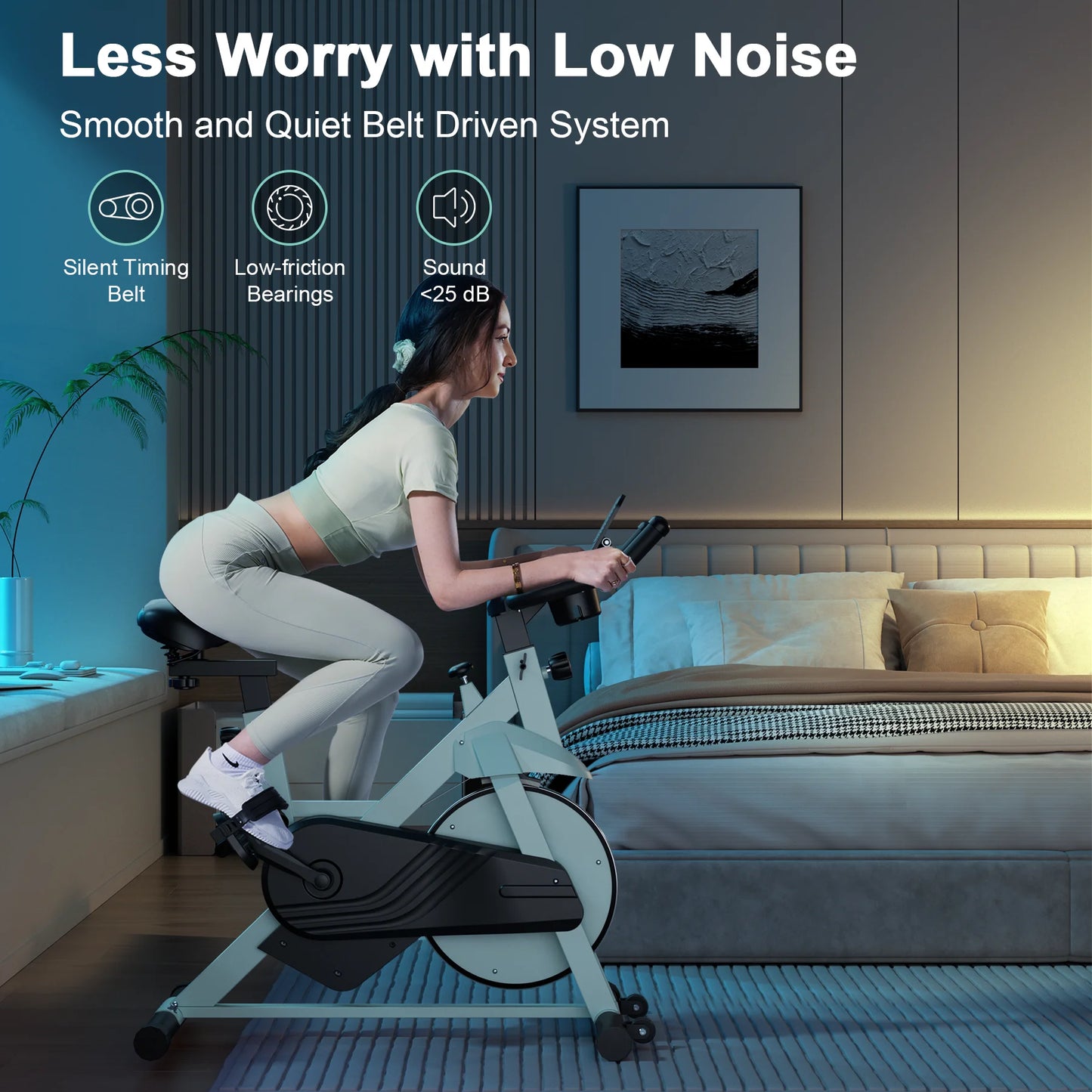 Superun 32 Level Magnetic Resistance Exercise Bike